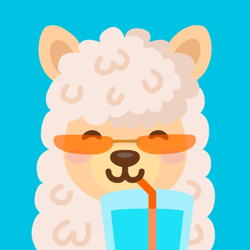 Water tracker Waterllama app icon, version 1