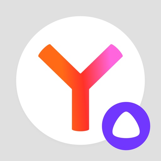 Yandex Browser with Alice AI app icon, version 1