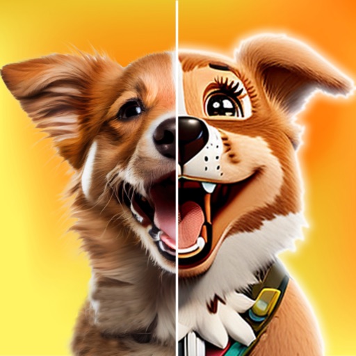 PawAI: AI Pet Cartoon Filter app icon, version 1