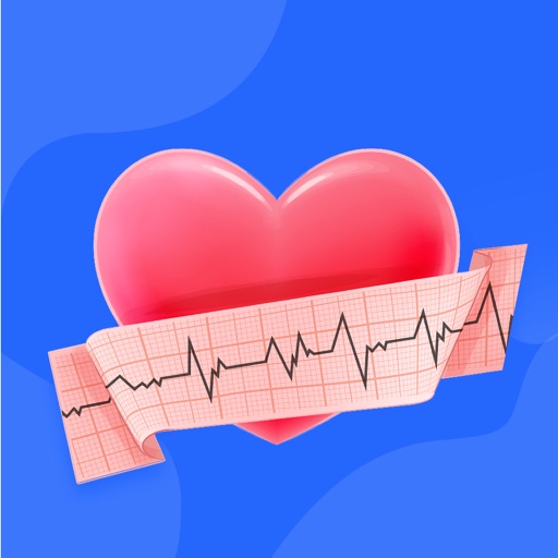 VitalPress: BP & Heart Rate app icon, version 1