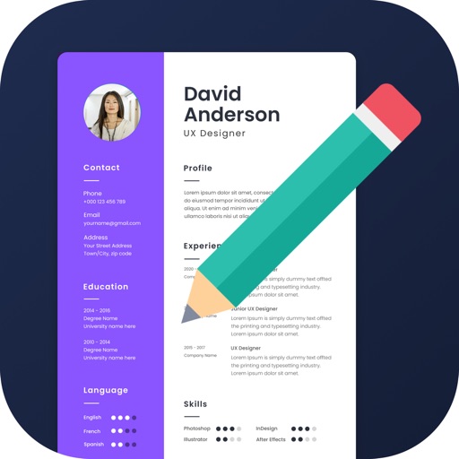 AI Resume Maker - CV Builder app icon, version 1