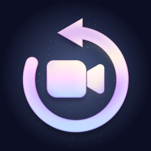 Reverse video editor - toback app icon