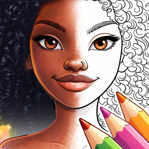 Black Color・Coloring Book Noir app icon