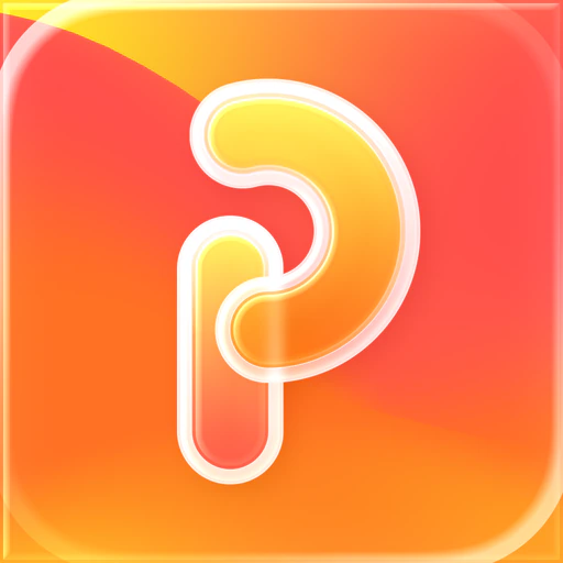 Add text to photo: Pastel app icon