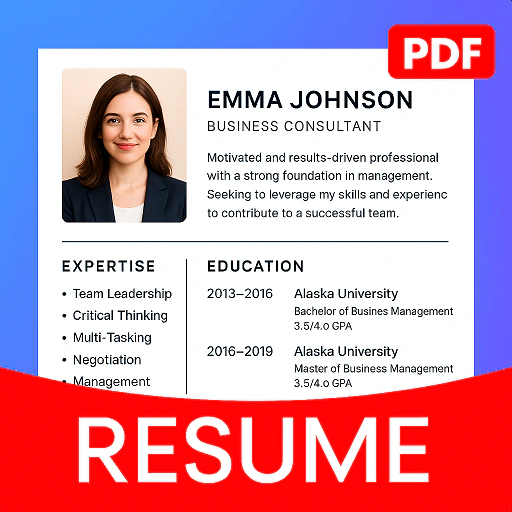 Resume Builder, CV Maker, PDF app icon