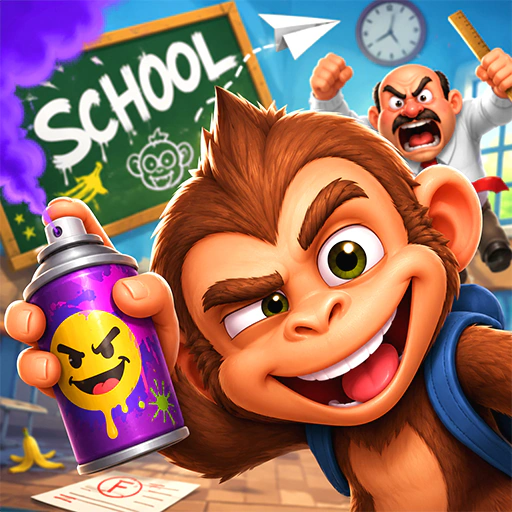 Monkey Student: School Prank app icon