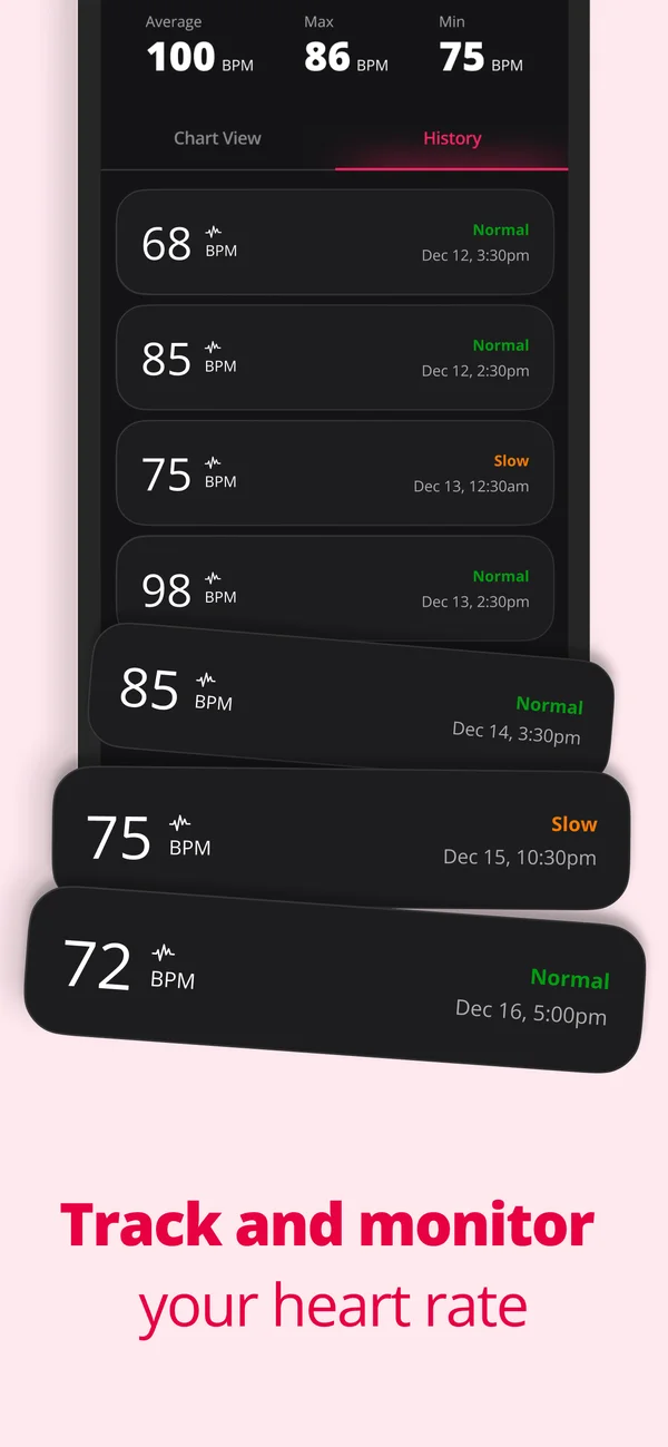 Icono y logo de la app Heart Rate Monitor・Pulse Rate (iOS) | APPLORE